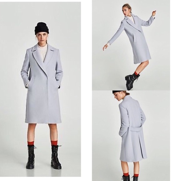 zara light blue jacket